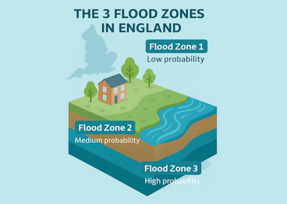 The 3 Flood Zones in England